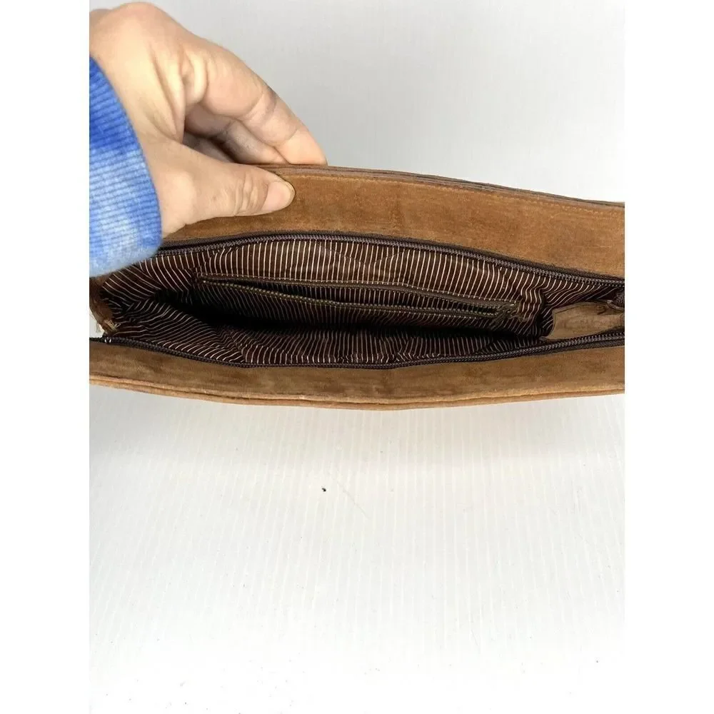 Brown Leather Clutch Bag Purse